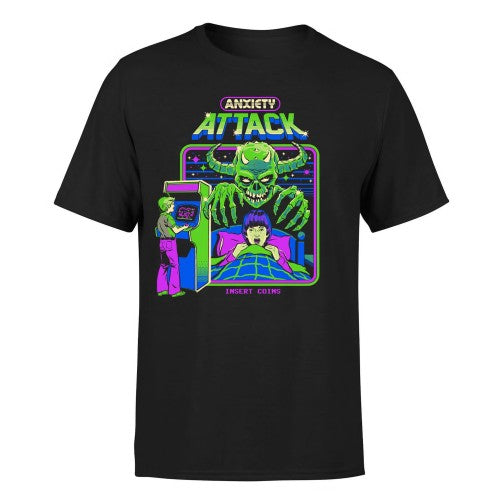 Front - Steven Rhodes Unisex Adult Anxiety Attack Tie Dye Glow In The Dark T-Shirt