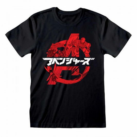 Front - Avengers Unisex Adult Anime Logo T-Shirt