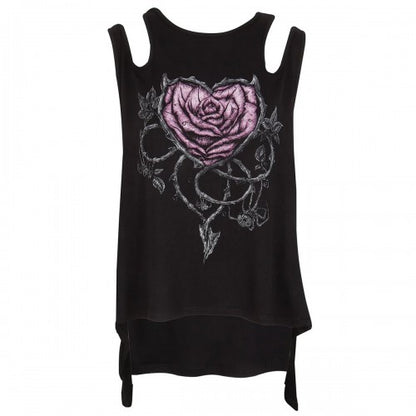 Front - Alchemy Womens/Ladies Rose Heart Vest Top