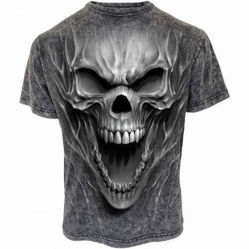 Front - Spiral Direct Unisex Adult Acid Wash T-Shirt