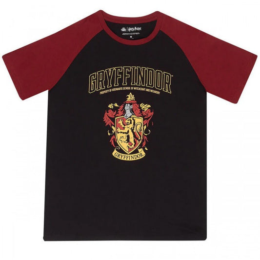 Front - Harry Potter Unisex Adult Gryffindor Raglan T-Shirt