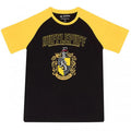 Front - Harry Potter Unisex Adult Hufflepuff Raglan T-Shirt