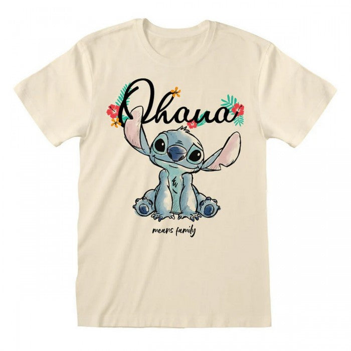 Front - Lilo & Stitch Unisex Adult Ohana Means Family T-Shirt