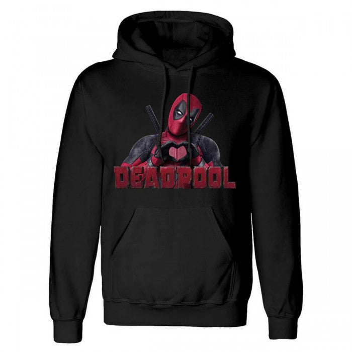 Front - Deadpool Unisex Adult Heart U Hoodie