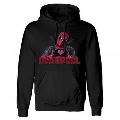 Front - Deadpool Unisex Adult Heart U Hoodie