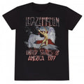 Front - Led Zeppelin Unisex Adult USA 77 Stars & Stripes T-Shirt