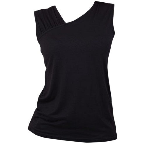 Front - Spiral Womens/Ladies Gathered Sleeve Tank Top