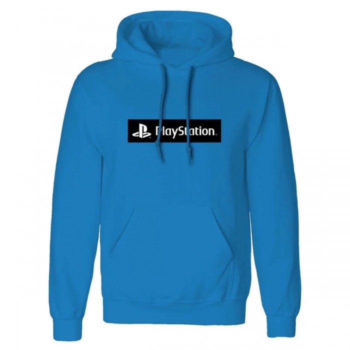 Front - Playstation Unisex Adult Box Logo Hoodie
