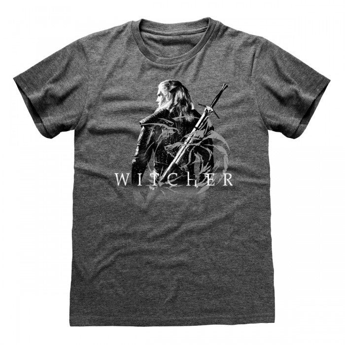 Front - The Witcher Unisex Adult Back Pose T-Shirt