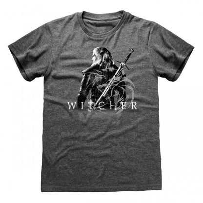 Front - The Witcher Unisex Adult Back Pose T-Shirt