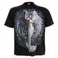 Front - Spiral Direct Mens Angel Sword Cotton Short-Sleeved T-Shirt