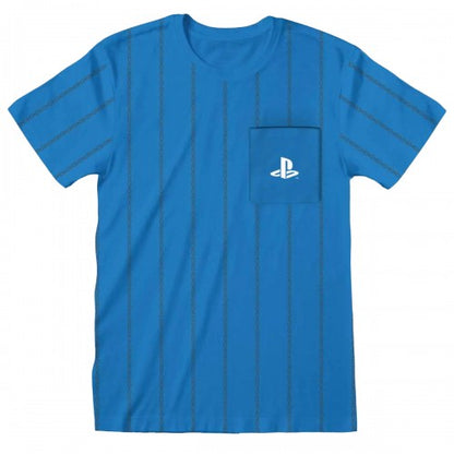 Front - Playstation Unisex Adult Pocket T-Shirt