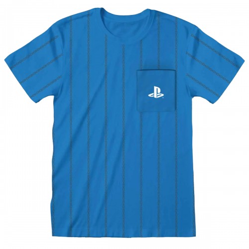 Front - Playstation Unisex Adult Pocket T-Shirt