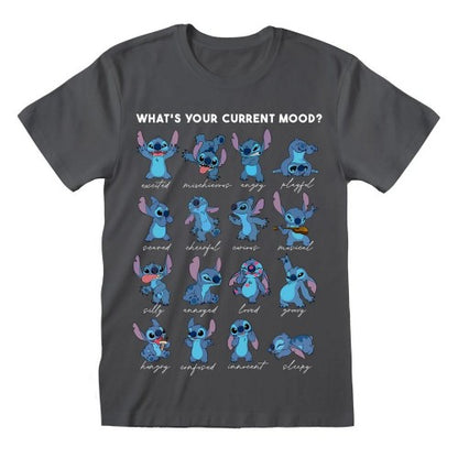 Front - Lilo & Stitch Unisex Adult Emotions Stitch T-Shirt