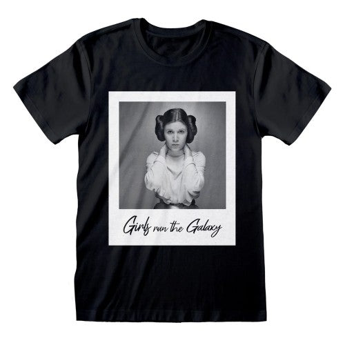 Front - Star Wars Unisex Adult Girls Run The Galaxy Princess Leia T-Shirt
