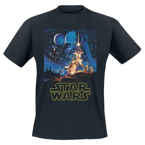Front - Star Wars Unisex Adult Classic Poster T-Shirt