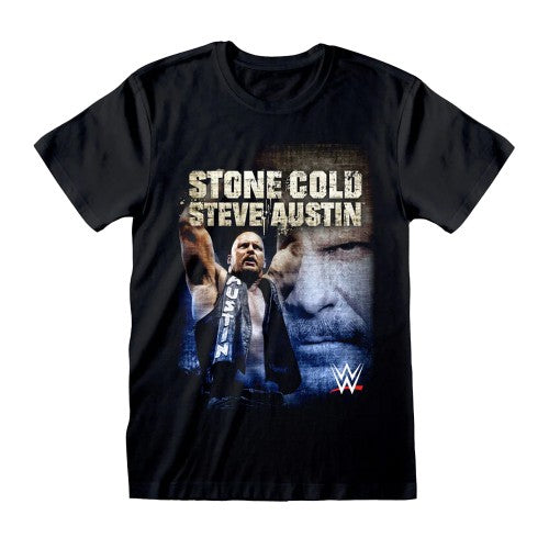 Front - WWE Unisex Adult Stone Cold Steve Austin Photograph T-Shirt