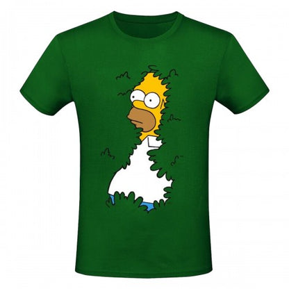 Front - The Simpsons Unisex Adult Homer Simpson Bush T-Shirt