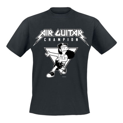 Front - The Simpsons Unisex Adult Professional Air Guitarist T-Shirt