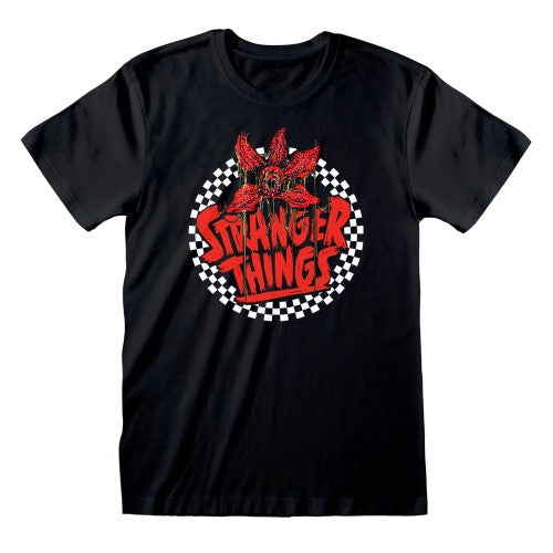 Front - Stranger Things Unisex Adult Checkerboard Logo T-Shirt