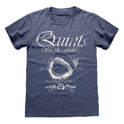 Front - Jaws Unisex Adult Quints Shark Fishing T-Shirt