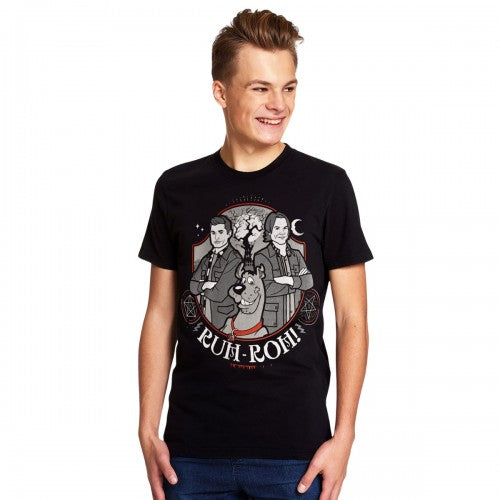 Front - Supernatural Unisex Adult Ruh Roh T-Shirt