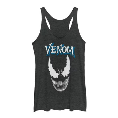 Front - Marvel Comics Womens/Ladies Venom Face Tank Top