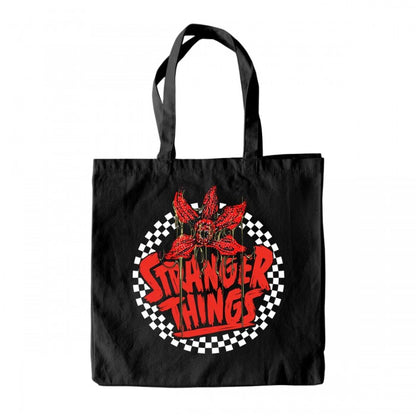 Front - Stranger Things Checkered Circle Tote Bag