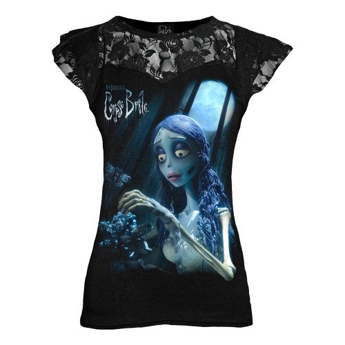 Front - Corpse Bride Womens/Ladies Emily Corpse Bride Bouquet´ Top