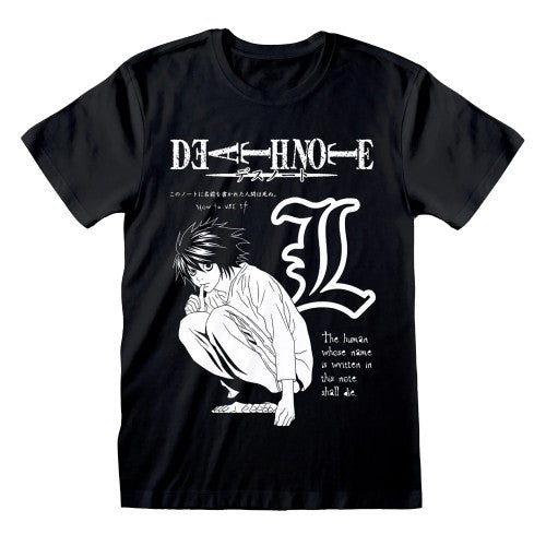 Front - Death Note Unisex Adult Mono Sketch T-Shirt