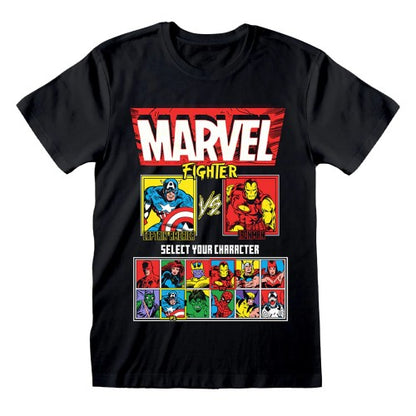 Front - Marvel Comics Unisex Adult Vs Screen T-Shirt