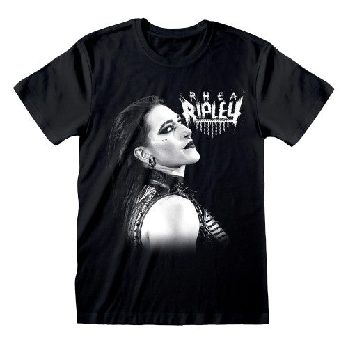 Front - WWE Unisex Adult Rhea Ripley Faded Pose T-Shirt