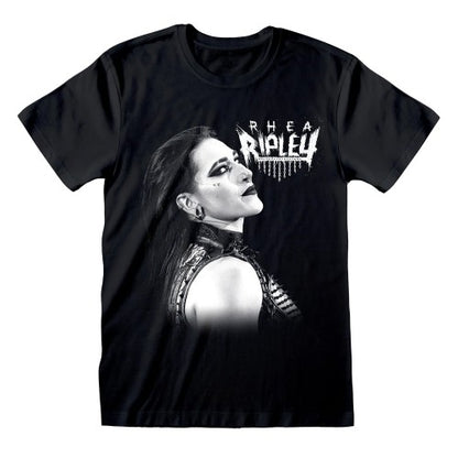 Front - WWE Unisex Adult Rhea Ripley Faded Pose T-Shirt