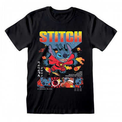 Front - Lilo & Stitch Unisex Adult Stitch Space T-Shirt