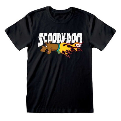 Front - Scooby Doo Unisex Adult Scooby Flaming T-Shirt