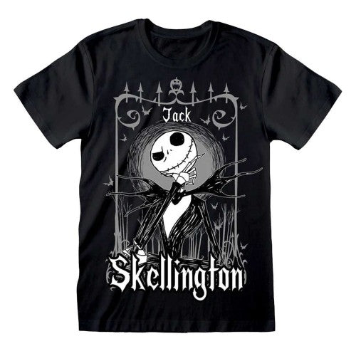 Front - Nightmare Before Christmas Unisex Adult Jack Skellington Frame T-Shirt