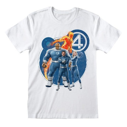 Front - Fantastic Four Unisex Adult Group Shot T-Shirt