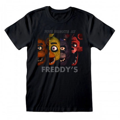 Front - Five Nights At Freddys Unisex Adult Character Panels T-Shirt