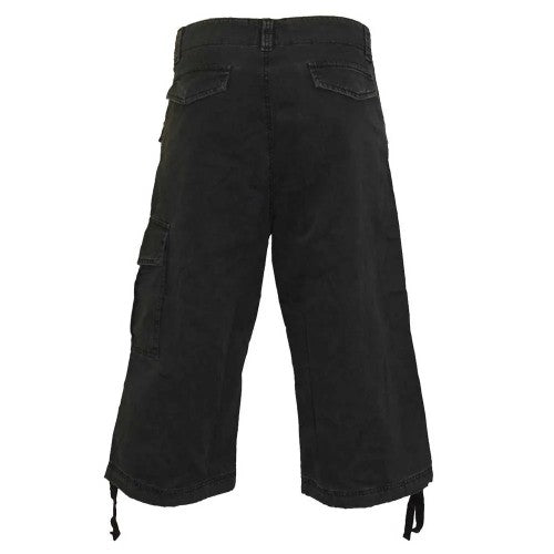 Front - Spiral Direct Mens Vintage 3/4 Length Cargo Shorts