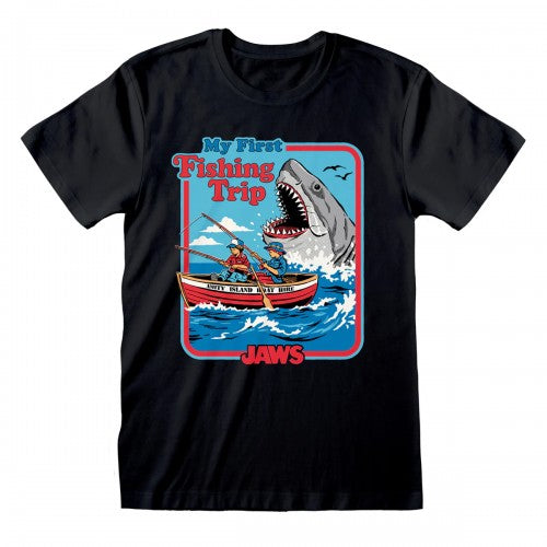 Front - Steven Rhodes Unisex Adult My First Fishing Trip T-Shirt