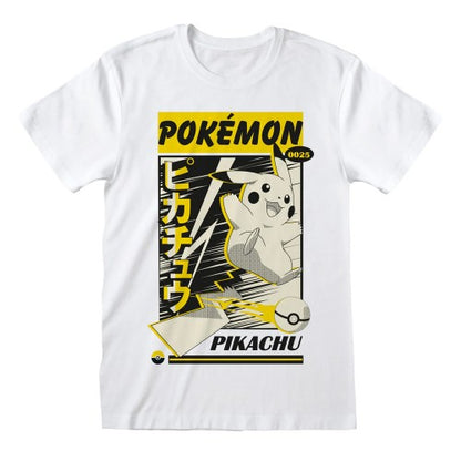 Front - Pokemon Unisex Adult Pikachu Katakana T-Shirt