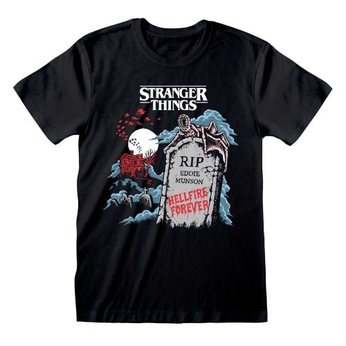 Front - Stranger Things Unisex Adult Rip Eddie T-Shirt