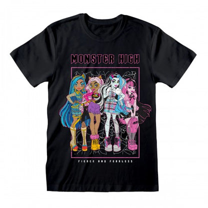 Front - Monster High Unisex Adult Fierce And Fearless T-Shirt