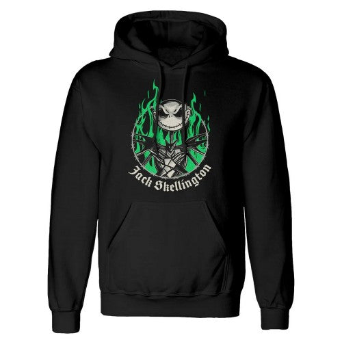 Front - Nightmare Before Christmas Unisex Adult Flames Hoodie