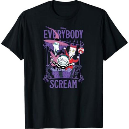 Front - Nightmare Before Christmas Unisex Adult The Everybody Scream T-Shirt