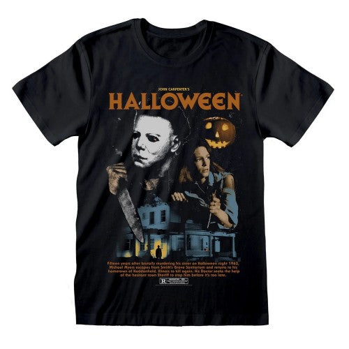 Front - Halloween Unisex Adult 78 - Synopsis T-Shirt