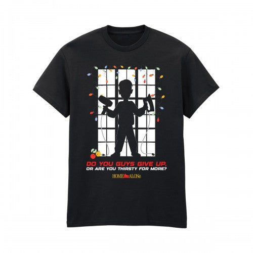 Front - Home Alone Unisex Adult Window Christmas T-Shirt