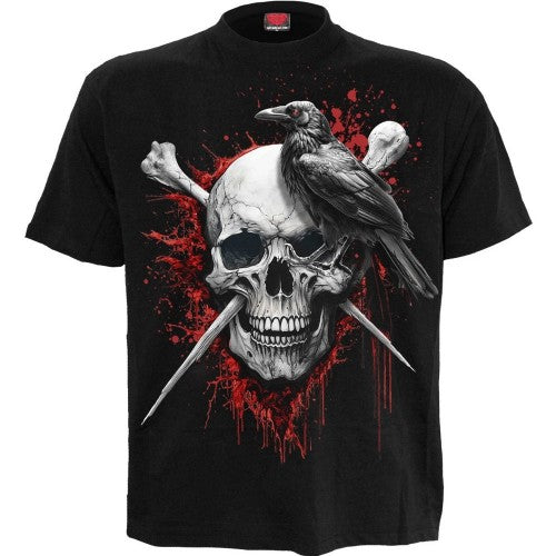 Front - Spiral Direct Unisex Adult Death Raven T-Shirt