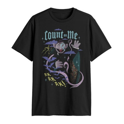 Front - Sesame Street Unisex Adult Count On Me T-Shirt