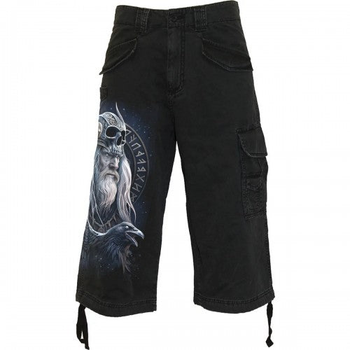 Front - Spiral Unisex Adult Odins Warrior Vintage Cargo Shorts